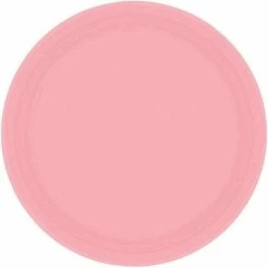 Amscan Party Supplies Paper Plates Round 20cm Pink 8 Pack