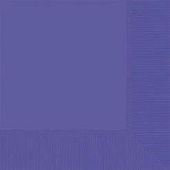 Amscan Party Supplies Lunch Napkins 2 Ply 33cm X 33cm Purple 20 Pack