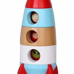 Discoveroo: Magnetic Stacking Rocket Blue And White