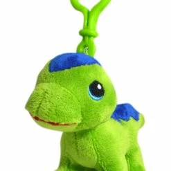CA Australia Dino Mights Brontosaurus Clip On Plush Toy 8cm Green