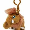 CA Australia Dino Mights Mammoth Clip On Plush Toy 8cm Brown