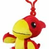 CA Australia Dino Mights Pterodactyl Clip On Plush Toy 8cm Red