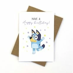 Starry Bluey Birthday Card 11cm X 15cm