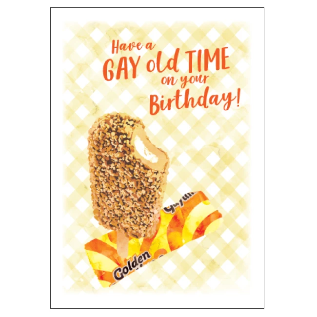 Candle Bark Creations Matilda's Milk Bar Gay Old Time Birthday Card 11cm X 15cm