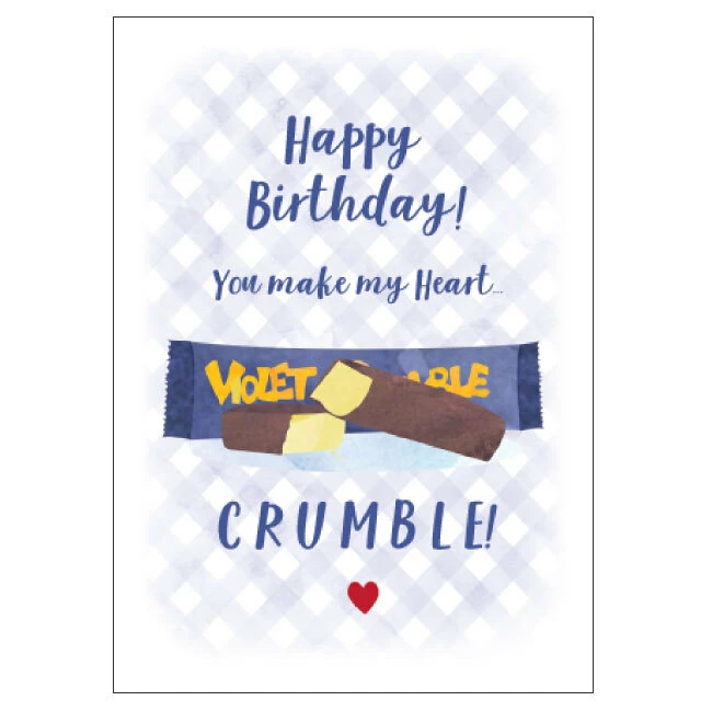 Candle Bark Creations Matilda's Milk Bar Violet Crumble Birthday Card 11cm X 15cm