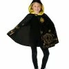 Harry Potter Hogwarts Black & Gold Hooded Robe