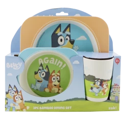 Bluey 3 Piece Bamboo Mealtime Set